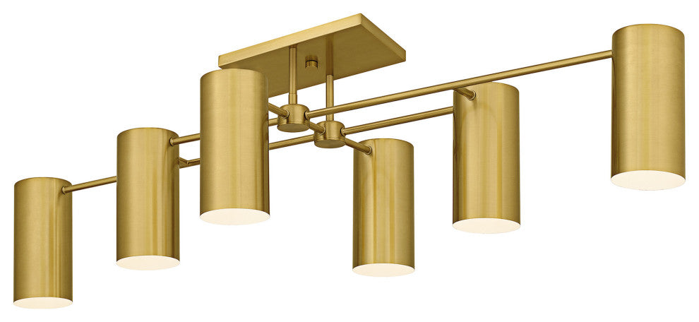 Quoizel FLD1750 Foreland 6 Light 50"W Semi-Flush Linear Ceiling - Matte Black