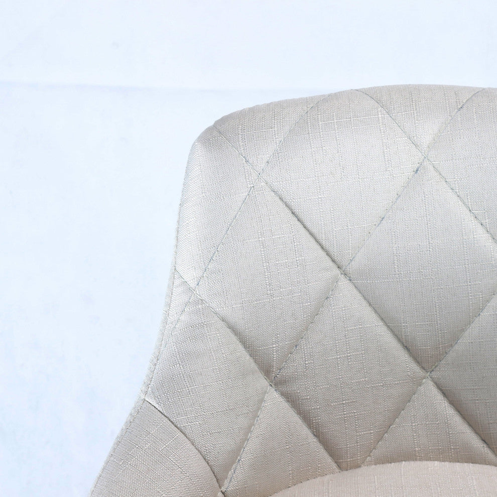 Darien Industrial  High Back Upholstered Bar Stool in Chrome and White