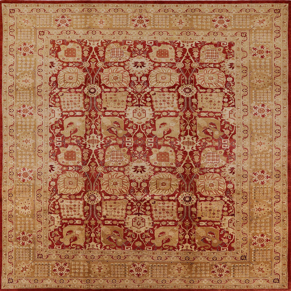 Ahgly Company Indoor Square Mid-Century Modern Area Rugs, 4' Square