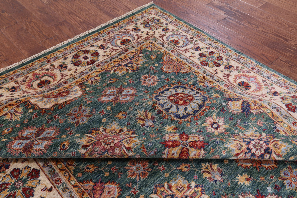 Hand Knotted Super Kazak Wool Rug 6' 10" X 10' 1" Q7560
