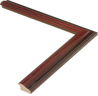 Mahogany Lacquer Picture Frame, 1-5/8", Easle Back, Traditional, 5 x 7
