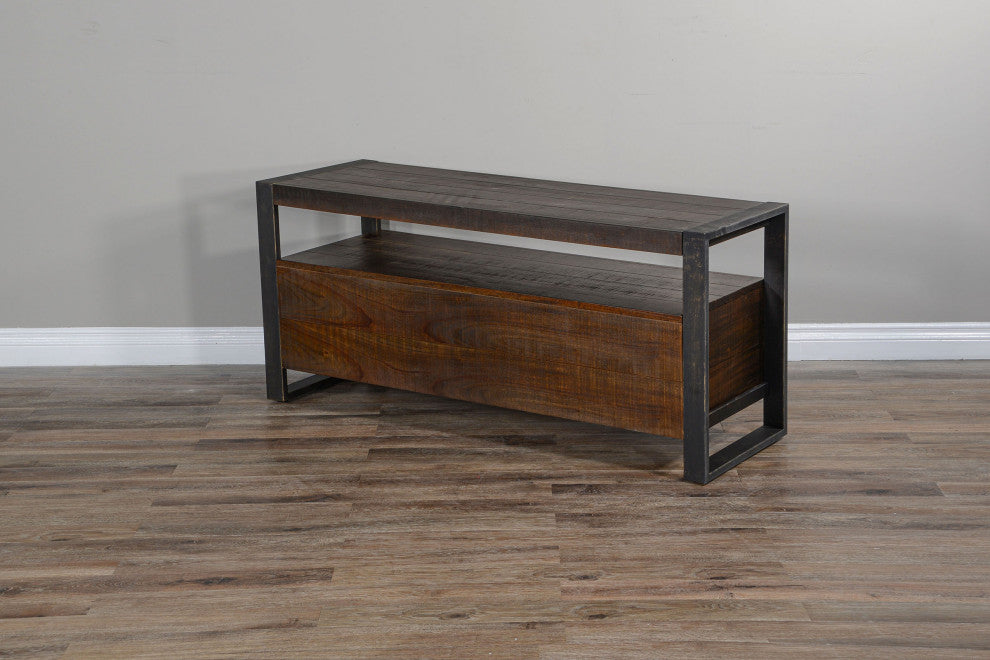 64" TV Stand Media Console Modern Rustic Industrial Cabinet