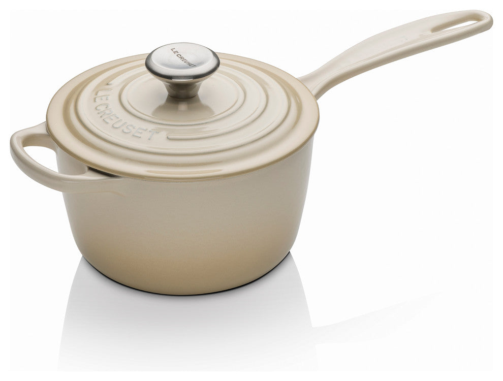 Le Creuset Signature Cast Iron Saucepan, 16 cm, Almond