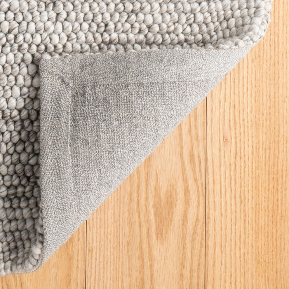 Dash & Albert Niels Grey Handwoven Wool/Viscose Rug, Grey, 2' x 3'