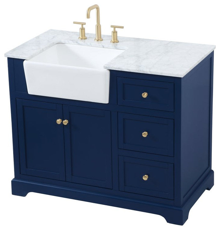 Home Living 22" Farmhouse Blue-Light Bathroom Vanity