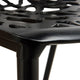 Leisuremod Devon 7-Piece Aluminum Dining Set With Table and 6 Chairs, Black