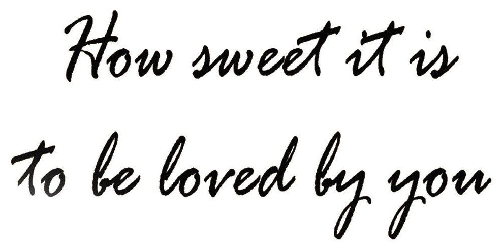 VWAQ How Sweet It Is To Be Loved By You Wall Decal Quote Vinyl Decal Home Decor
