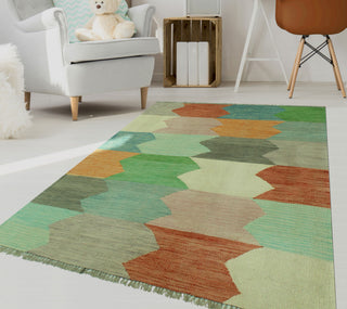 Winchester Kilim Sana Ivory/Rust Rug, 3'2x4'11