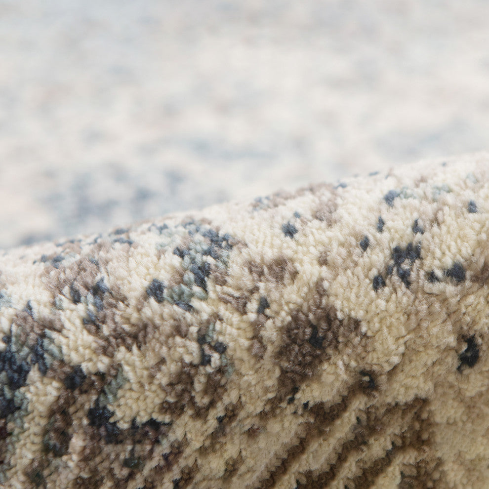 Athinai Benson Blue Abstract Area Rug, 2'x3'