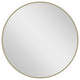 20" Round Framed Wall Mounted Bathroom Vanity Mirror, Light Gold