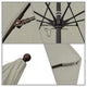 7.5' Fiberglass Umbrella Bronze, Sunbrella, Spectrum Dove