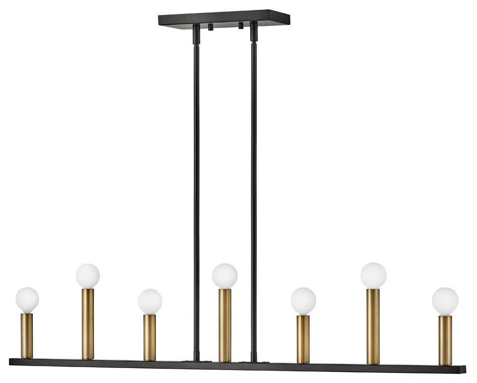 Lark 83156 Lazlo 7 Light 40"W Chandelier - Black