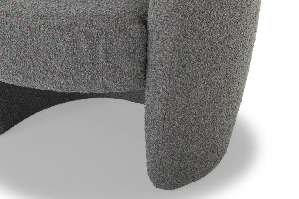 Metro Blythe Accent Chair, Boucle Charcoal Upholstery
