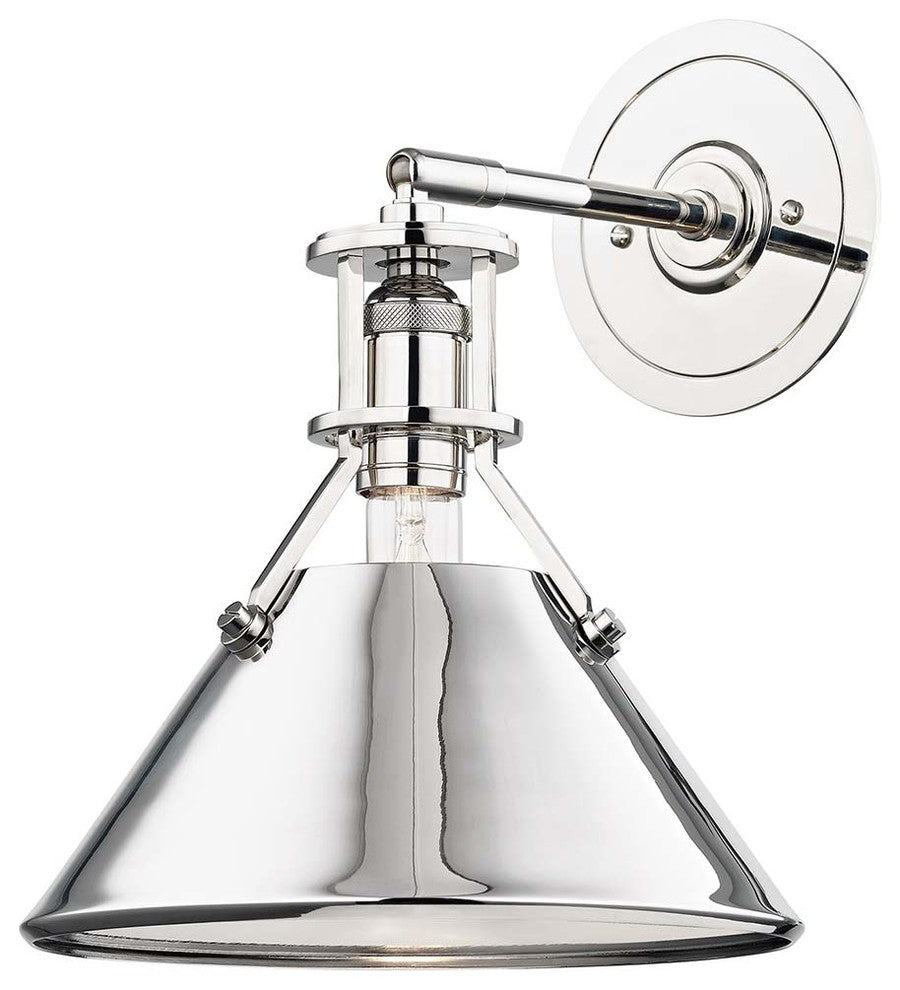 Metal No.2 Wall Sconce, Polished Nickel
