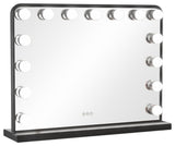 Hollywood Vanity Mirror, Lights,3 Color Lighting Modes, Memory, Black, 23x18