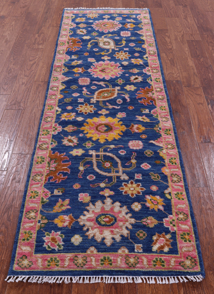 2' 7" X 8' 5" Handmade Turkish Oushak Wool Runner Rug - Q15911