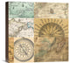 "Cahiers de voyage III" Stretched Canvas Giclee by Joannoo, 18"x18"