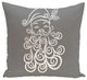 Santa Baby, Decorative Holiday Print Pillow, Gray, 16"x16"