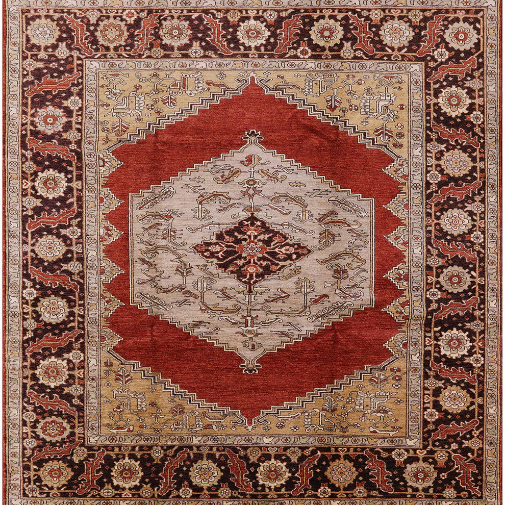 Ahgly Company Indoor Square Mid-Century Modern Area Rugs, 4' Square