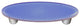 Light Sky Blue Pull Oval, Black Post