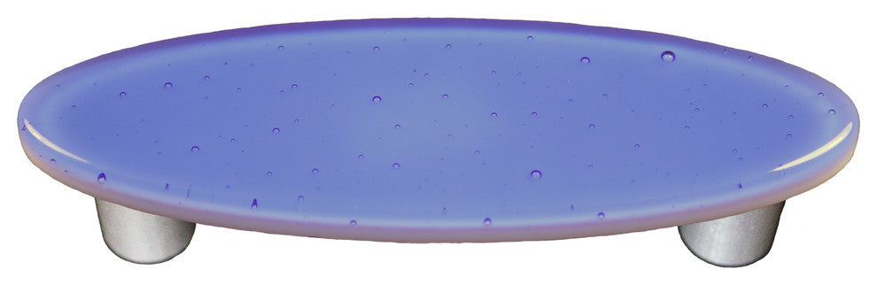 Light Sky Blue Pull Oval, Black Post