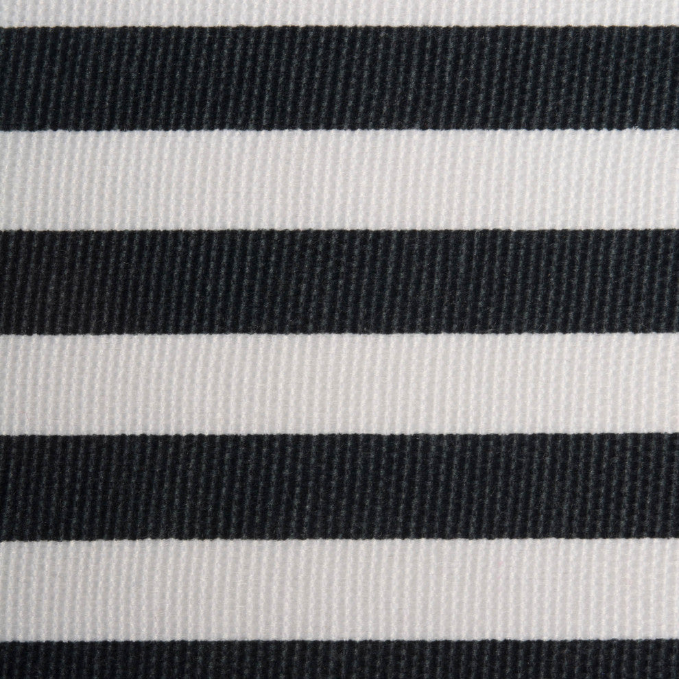 Polyester Cube Pinstripe Black Square 13"x13"x13"