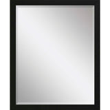 Framed Beveled Mirror, Black, 33"x43"