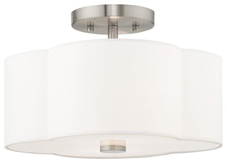 Livex Lighting Brushed Nickel 2-Light Ceiling Mount
