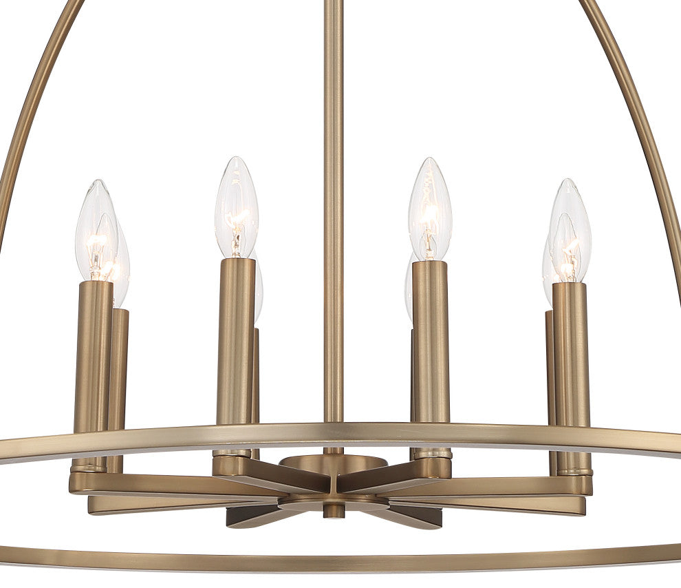 Abbott 8 Light Vibrant Gold Chandelier