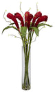Ginger With Cylinder Vase Silk Flower Arrangement