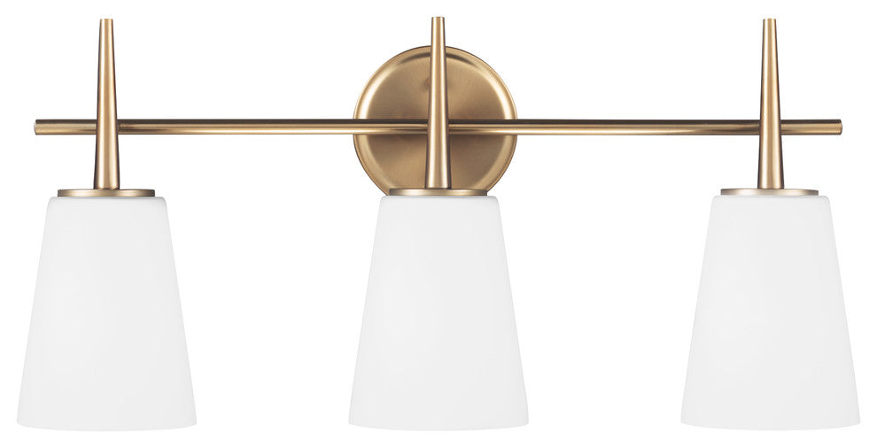 Generation Lighting Lighting 3-Light Wall/Bath, Satin Bronze