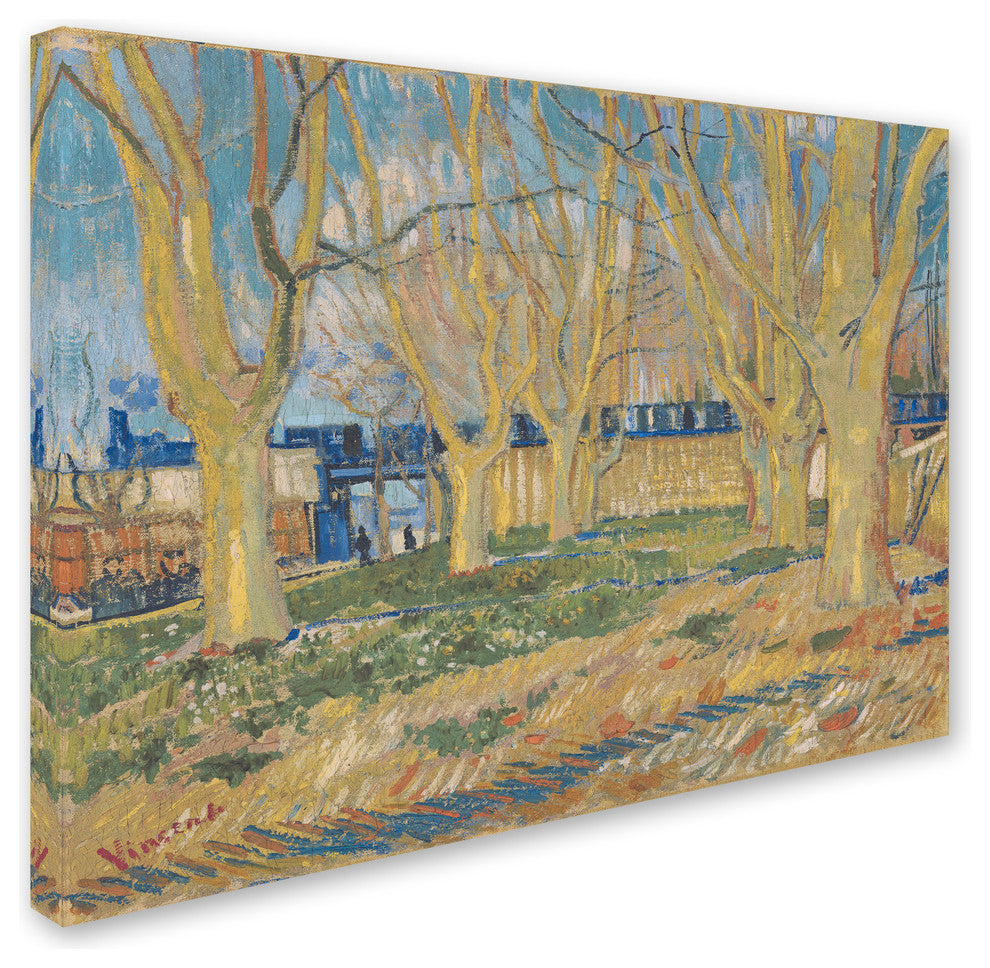 Van Gogh 'The Blue Train' Canvas Art, 24 x 18