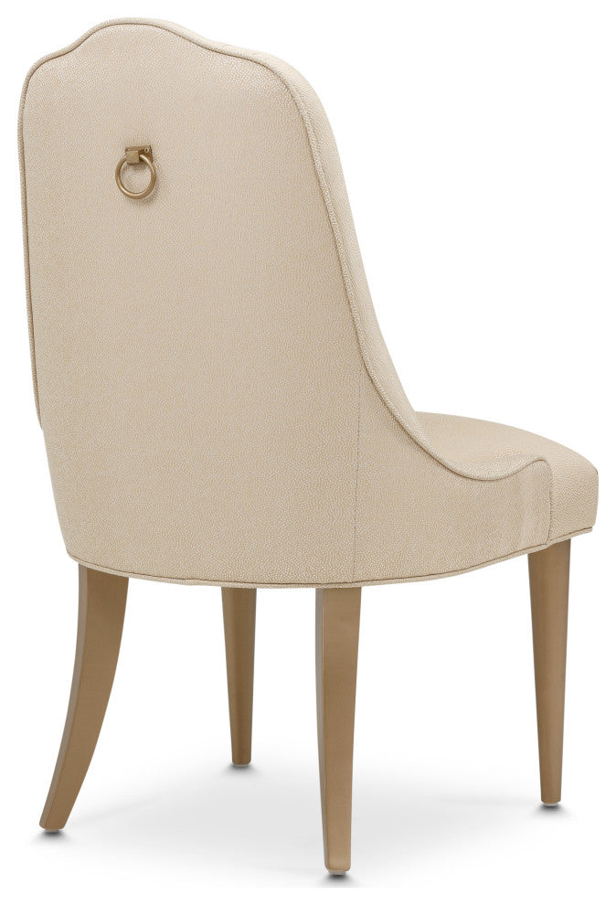 Malibu Crest Dining Side Chair, Set of 2 - Sahara/Burnished Gold