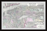 "Brooklyn Map" Framed Painting Print, 12x8
