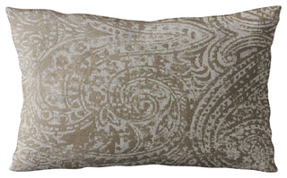 Plutus Brown Natural Leaf Jacquard Luxury Throw Pillow, 18"x18"
