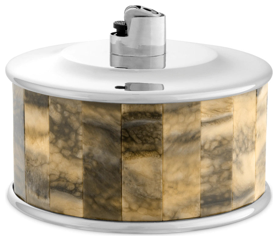Contemporary Faux Horn Lighter | Eichholtz Bonham, Silver