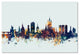 Michael Tompsett ''Aberdeen Scotland Skyline Blue'' Canvas Art, 22x32