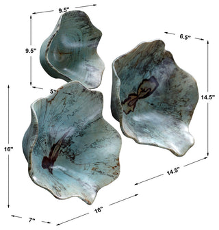 Uttermost Teo Wood Wall Art, Set/3