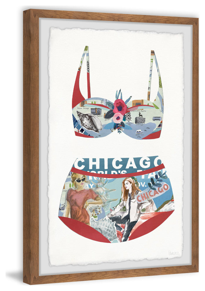 "Perfect Beach Look" Framed Painting Print, 8x12