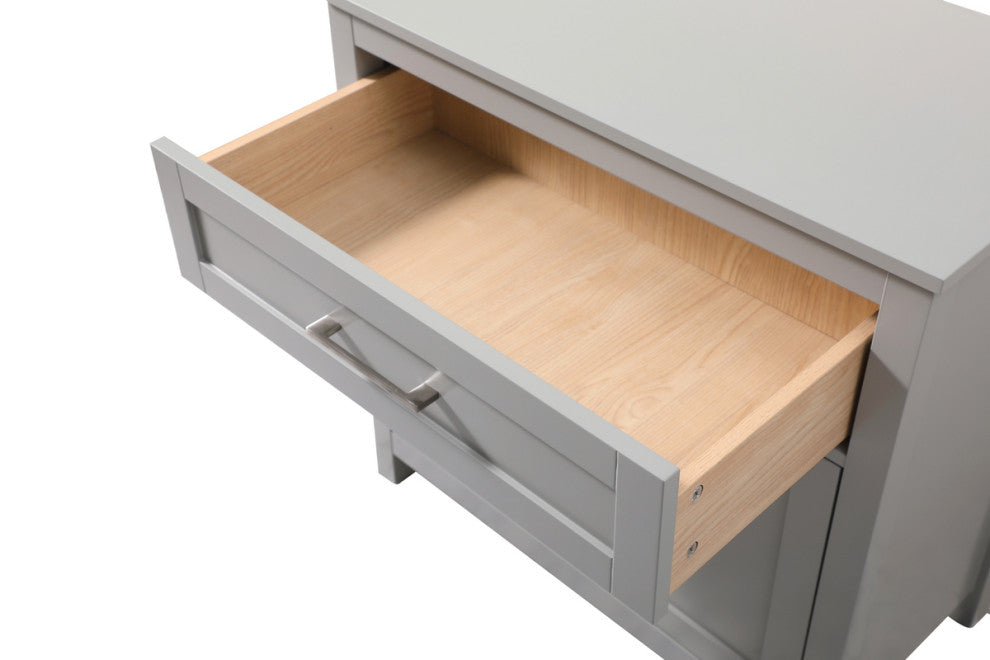 30" Wide Bathroom Storage Freestanding Cabinet, Grey