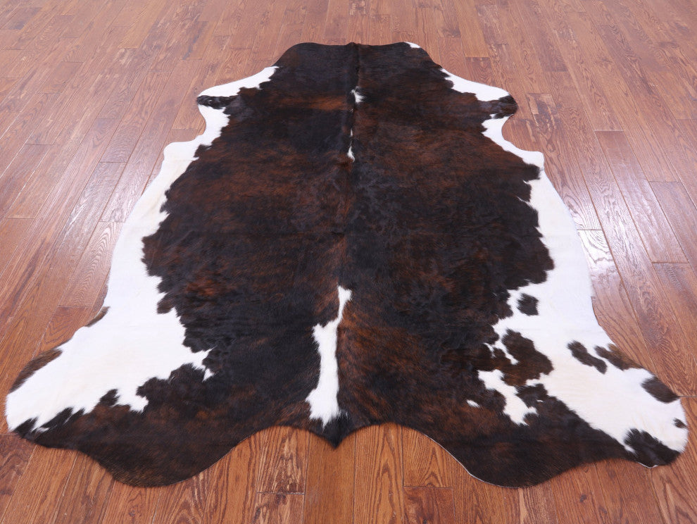 7' 6" X 6' 6" Organic Natural Hair-On Cowhide Area Rug C1483