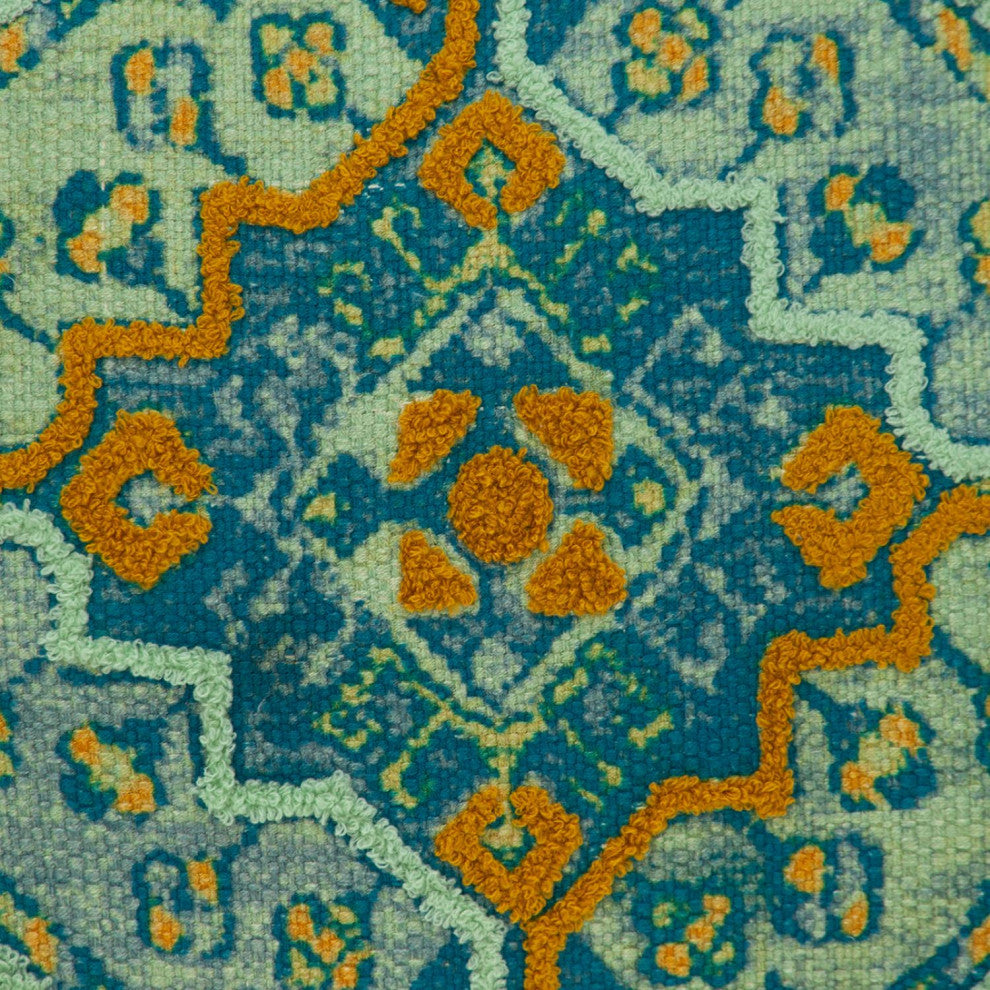 Parkland Collection Lotus Teal Throw Pillow