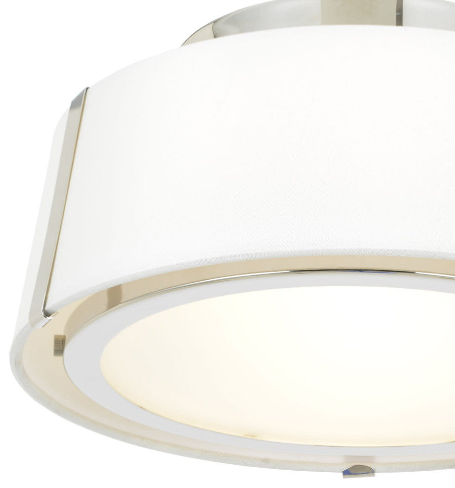 Crystorama Lighting Group FUL-903 Fulton 2 Light 12"W Semi-Flush - Black