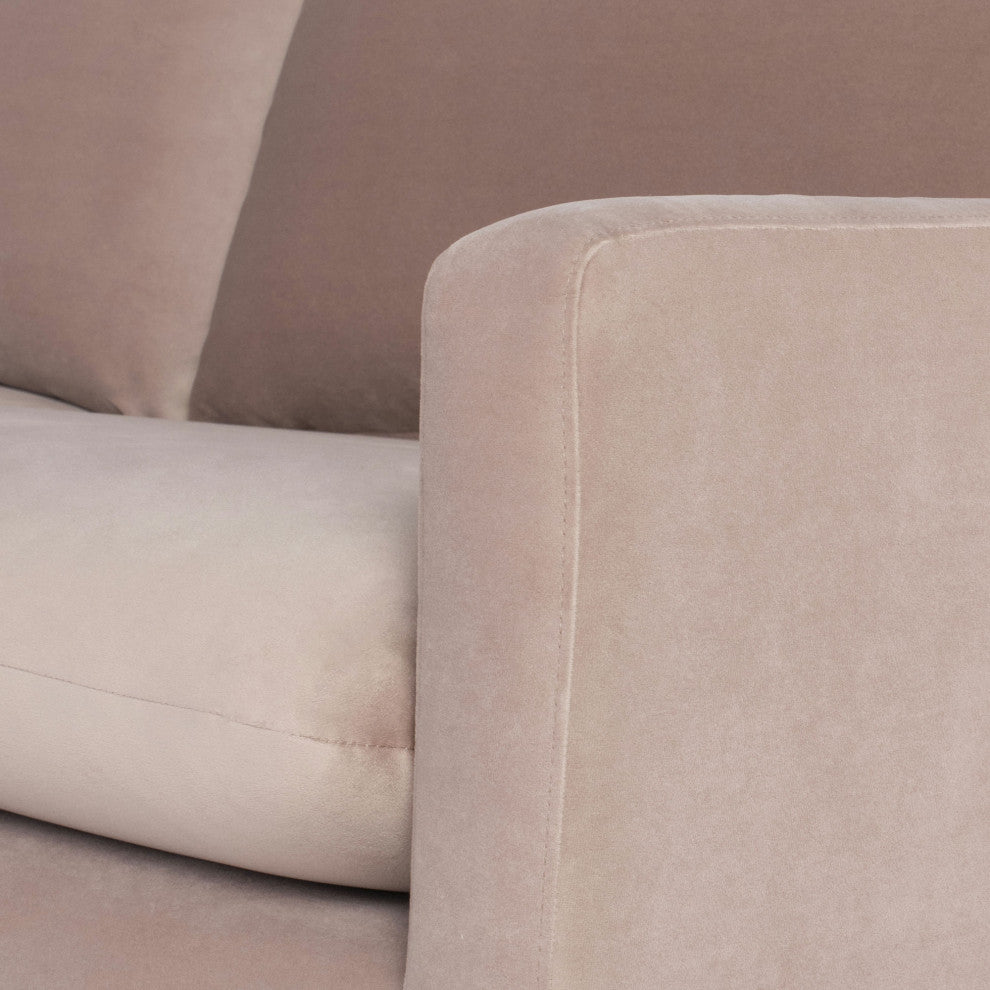 Anders Blush Fabric Sectional Sofa, HGSC832