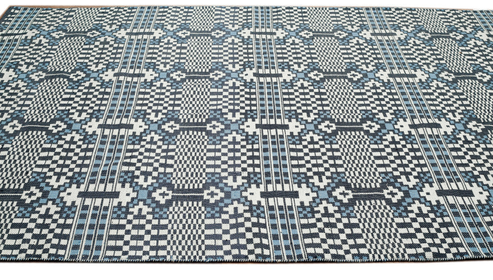 NuStory Porto Hand-Made Contemporary Area Rug, Blue, 5' X 8'