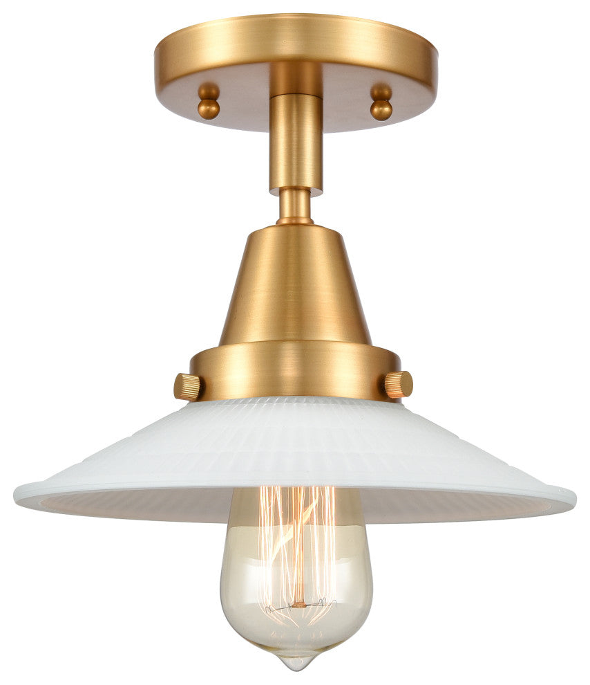 INNOVATIONS LIGHTING 447-1C-SG-G1-LED Halophane Flush Mount