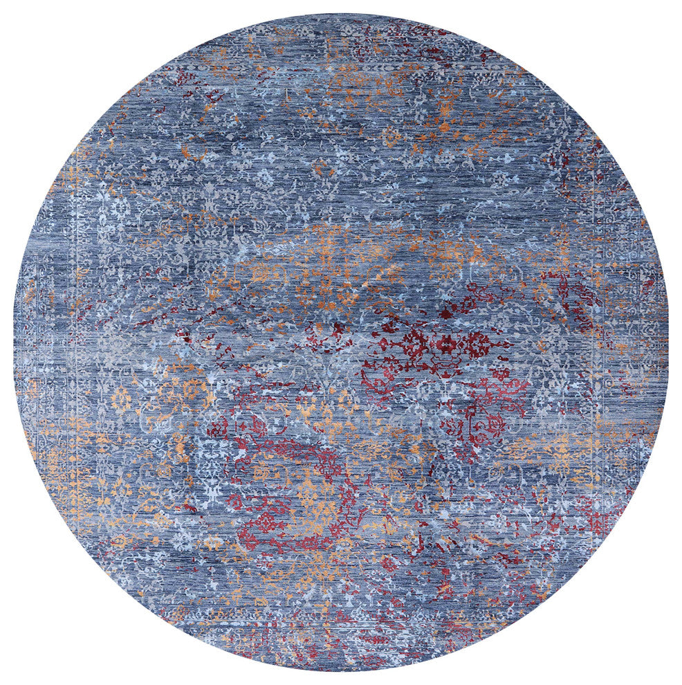 Ahgly Company Indoor Round Mid-Century Modern Area Rugs, 5' Round