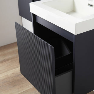 Floating Bathroom Vanity with Sink, Wall Mounted Vanity, Blue, 20'' W/ Sink