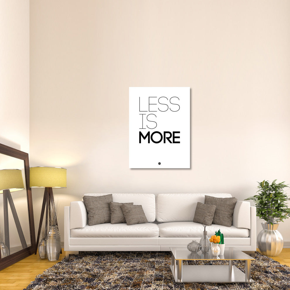 "Less Is More Poster White" Fine Art Print