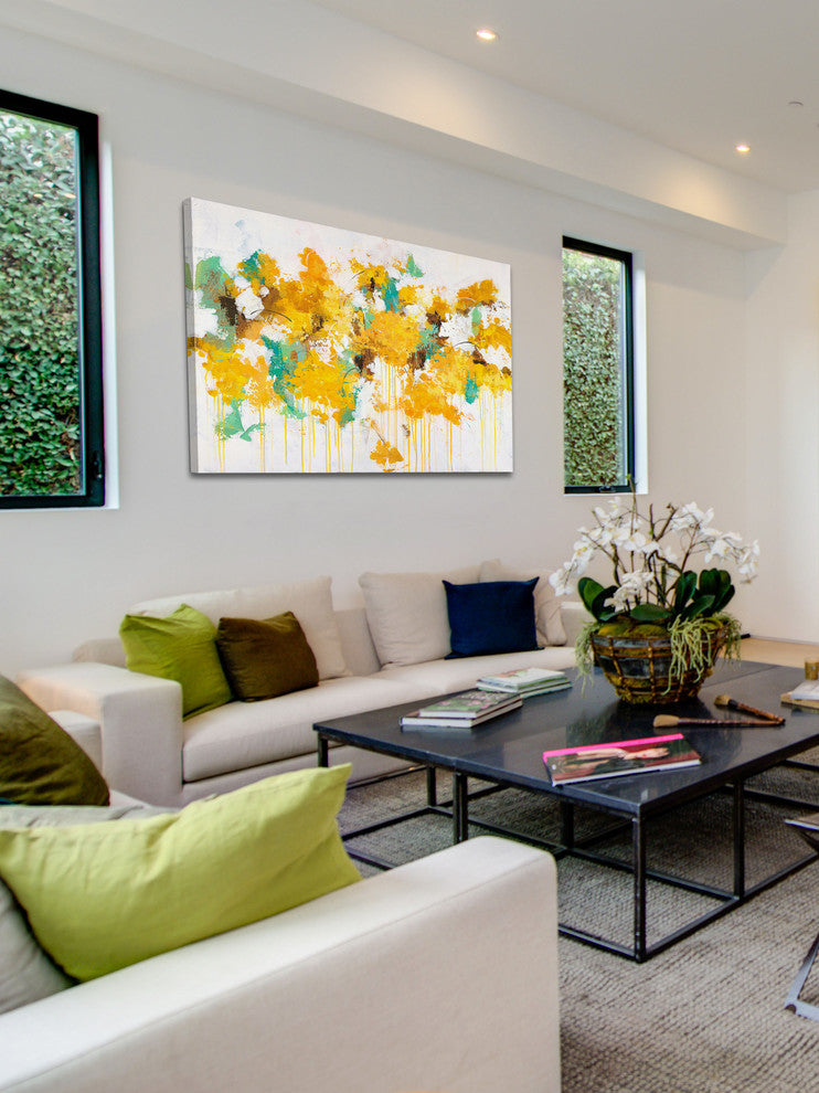 "Flower Friends" by Julie Joy Painting Print Wrapped Canvas, 30x20